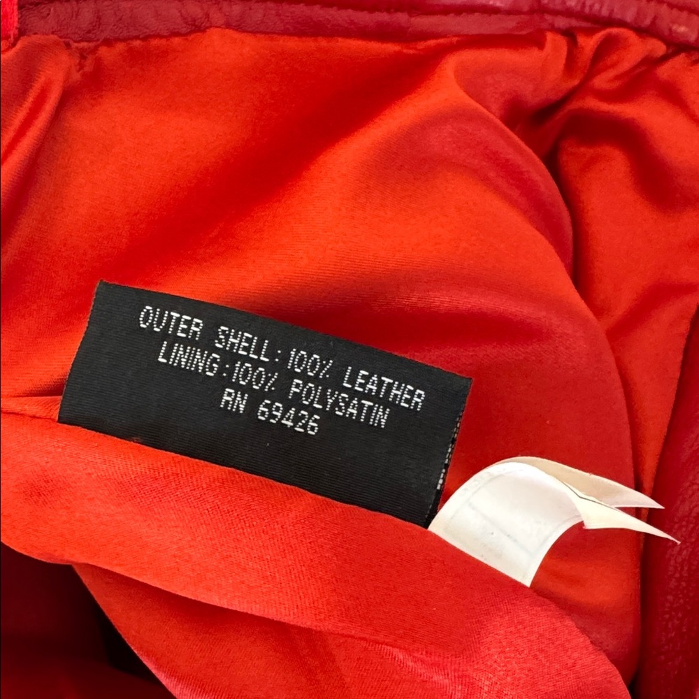Wilsons Red Leather Pants - Picture 4 of 7